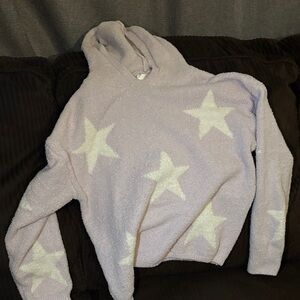 Cozy Star Hoodie in Light Purple and Cream